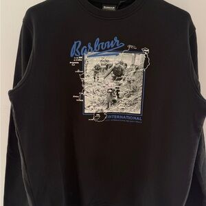 Barbour Black Graphic Sweatshirt